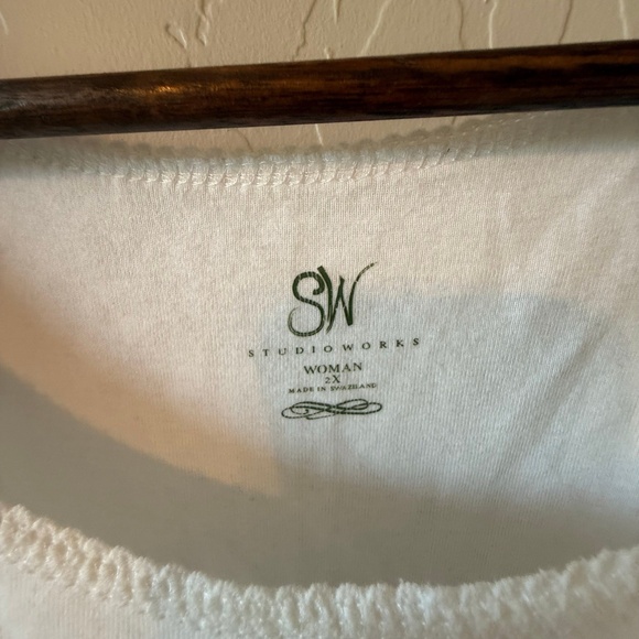 Studio Works Tank‎ Top Size Womens 1X Lace trim Basics - Picture 5 of 8